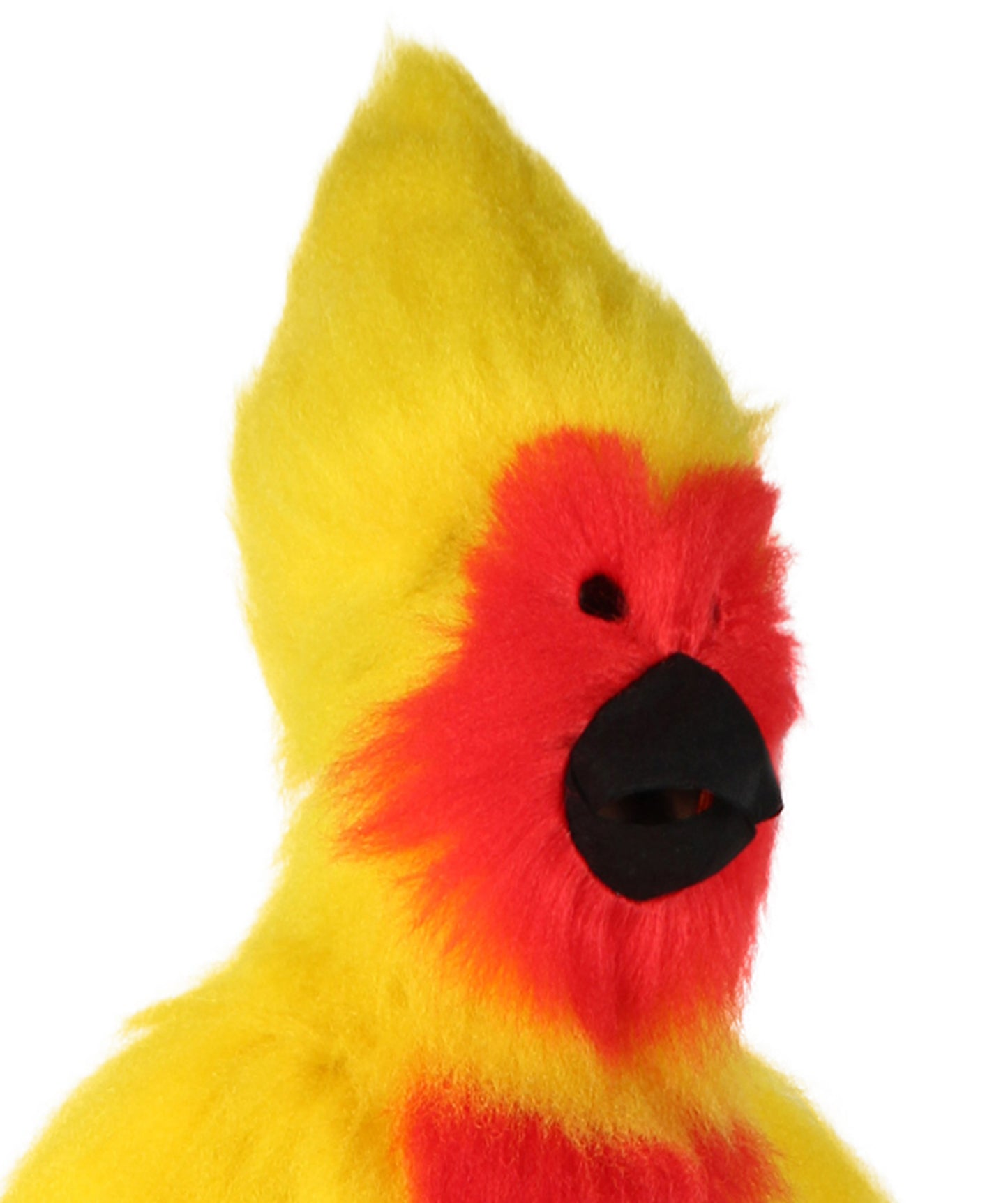 HPO Men's Furry Cardinal Mascot Mask Costume, Halloween & Party Mask, Flame-retardant Synthetic Fiber