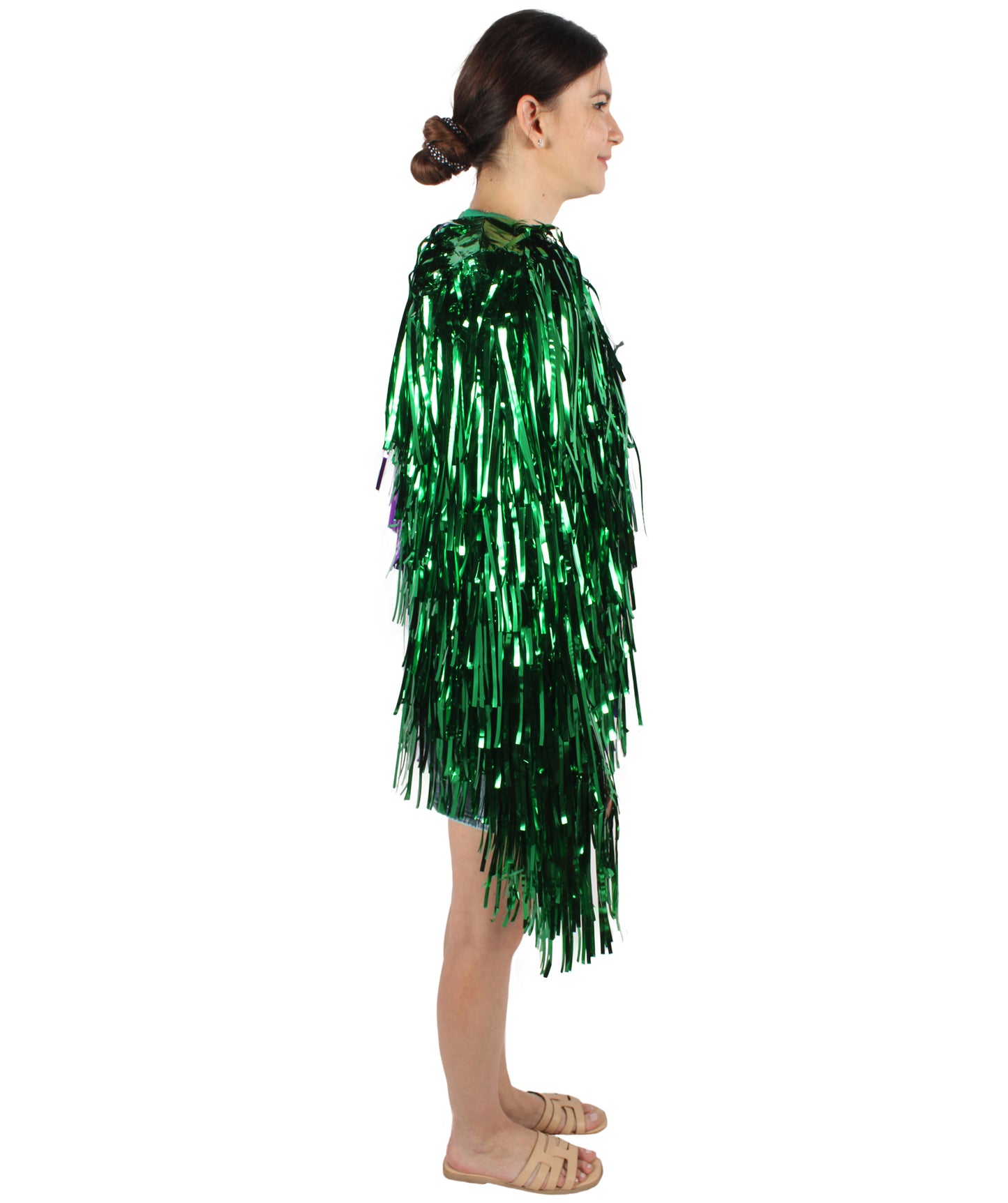 HPO Unisex Carnival Two Tone Thick Tinsel Costume Jacket,multple color,Halloween and Fancy, Flame-retardant Tinsel Material