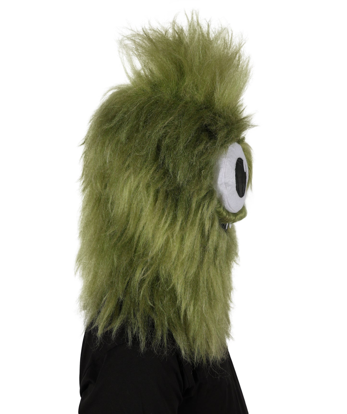 HPO Adult Unisex Olive Green Monster Soft Furry Full Costume, Bundel Set with Mask | Cosplay Mask | Flame-retardant Synthetic Fabric