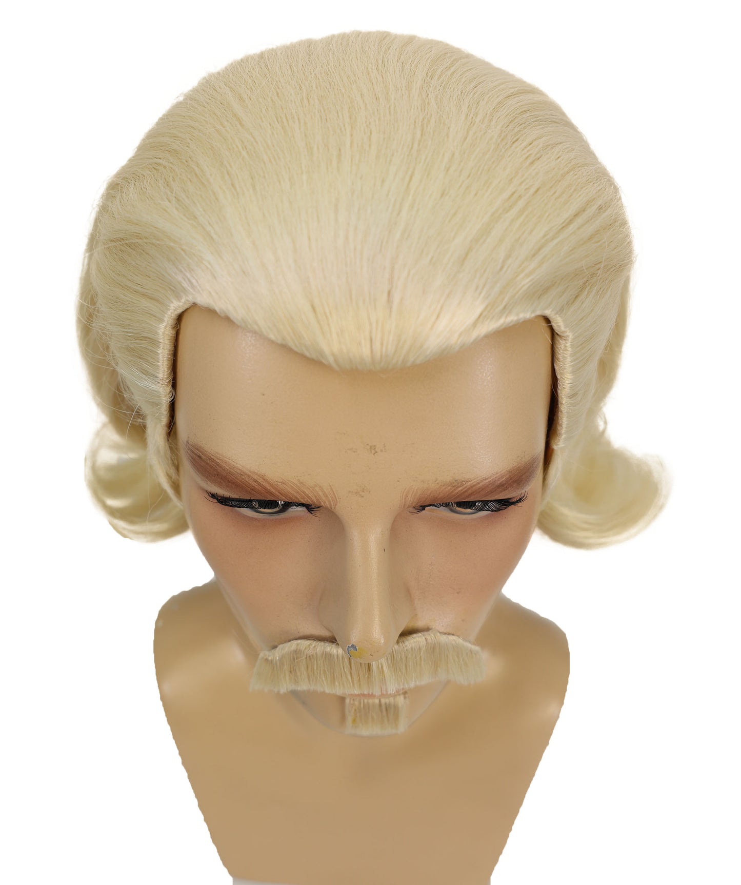 Men's Black Slick Back Dutch Van Der Linde Wig – Red Dead Redemption Inspired Costume Wig for Cosplay & Halloween – Realistic Long Curly Slick Back Hair Wig for Men