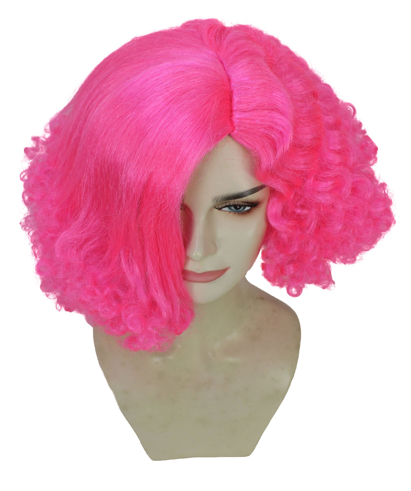 HPO Women's Fluffy Curly Textured Bob Wig I Flame-retardant Synthetic Fiber