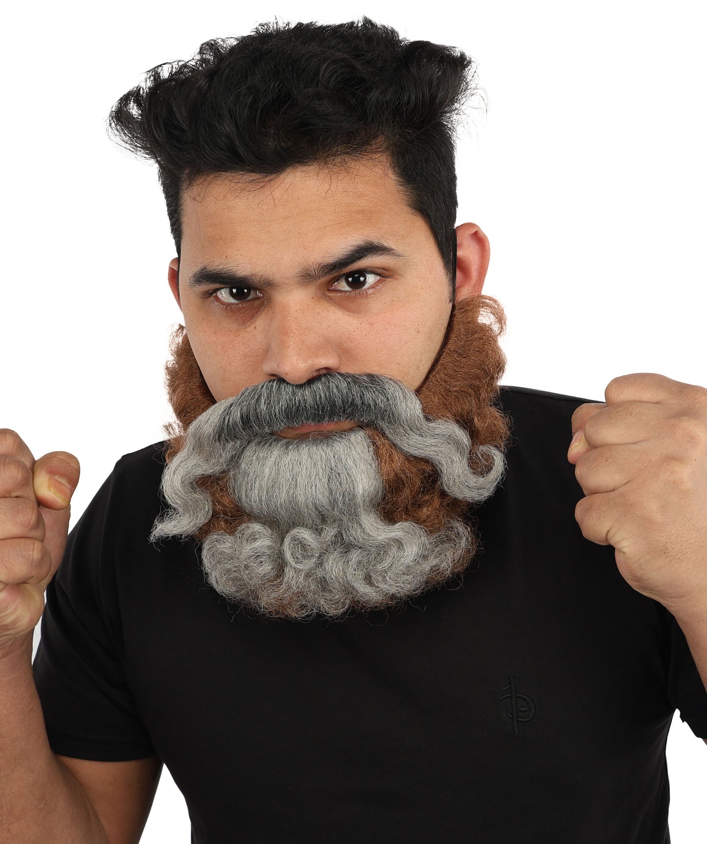 HPO Men's Rugged Warrior Wig & Beard Set – Beard for Costume Roleplay | Tough Soldier Look for Cosplay, Halloween, Film-Inspired Characters