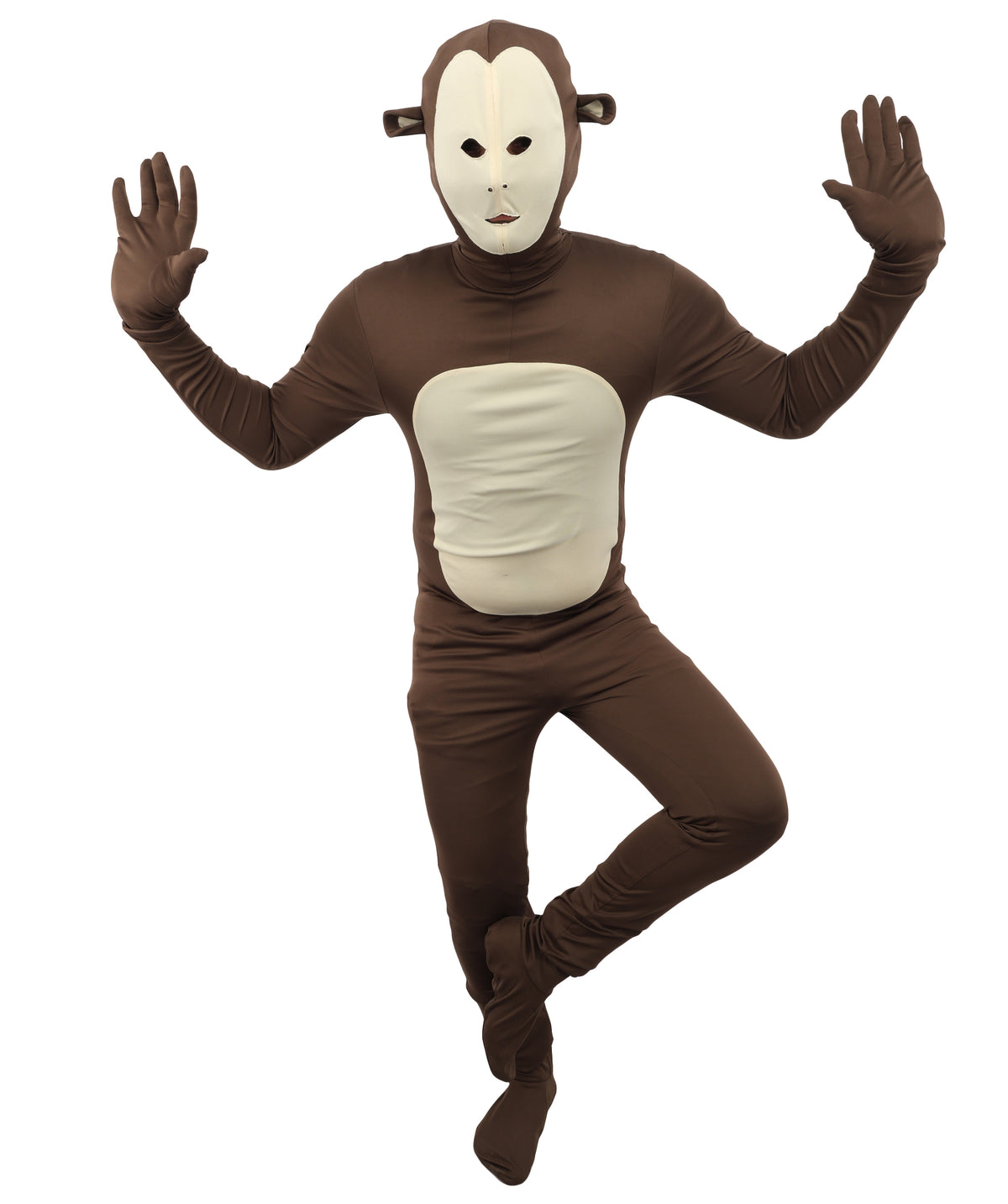 HPO Unisex Spandex Full Body Zentai Brown Costume| Stretchy and Comfortable Bodysuit