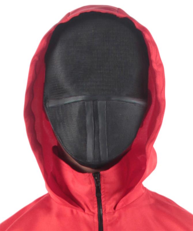 Red Hooded Jumpsuit