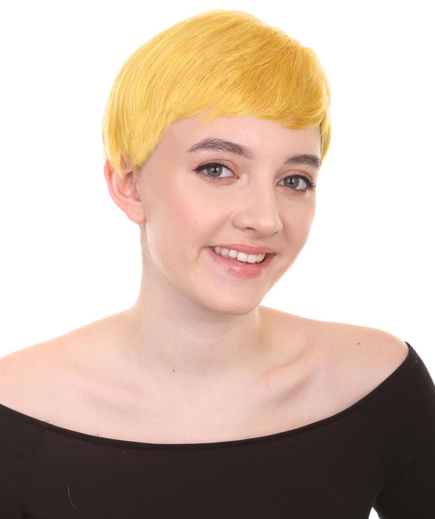 HPO Womens Neon Blue Wig | Halloween Party Wig | Premium Breathable Capless Cap