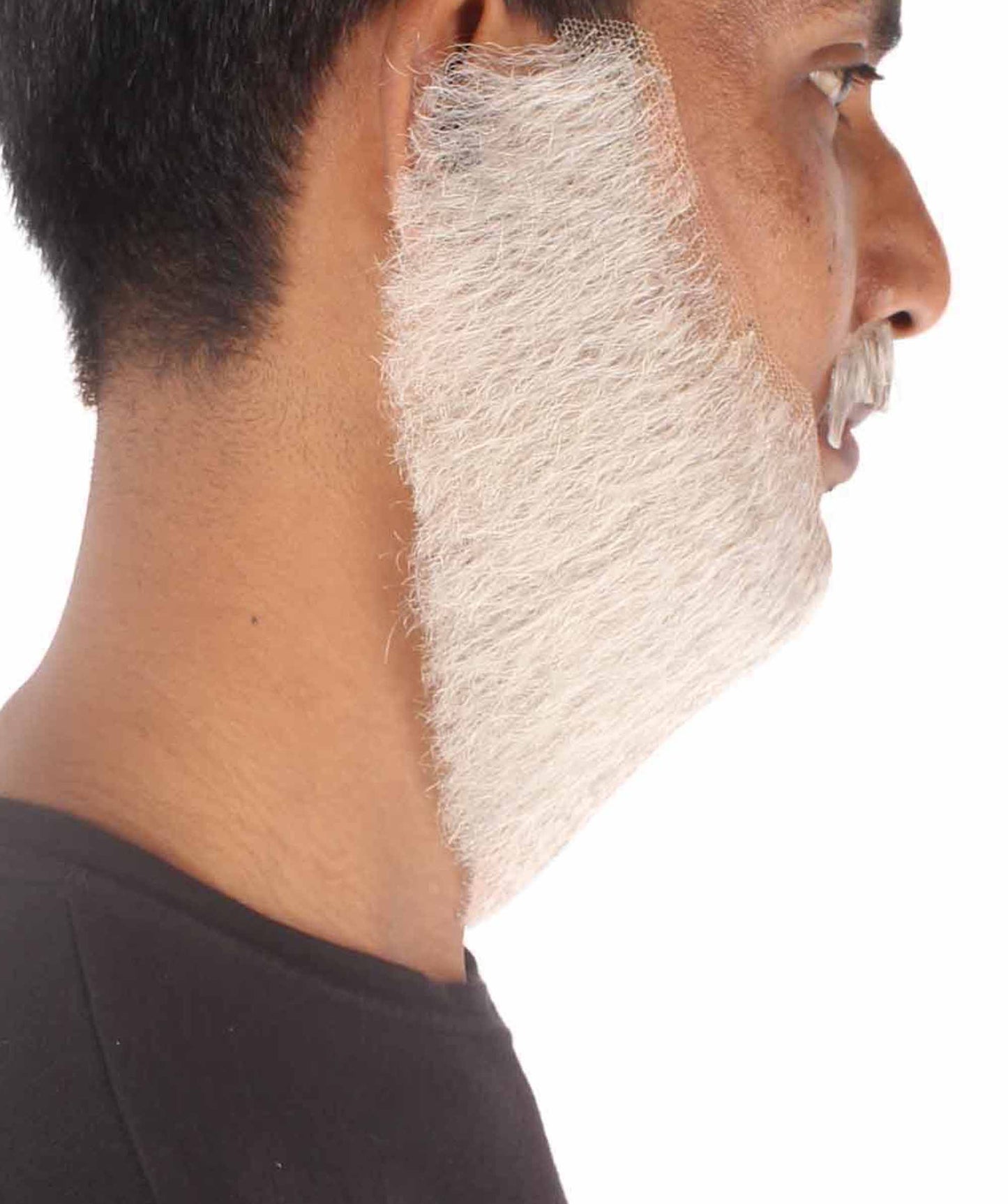 HPO Men's Synthetic Hair Long Beard Fancy Facial Hair Multiple Color Options