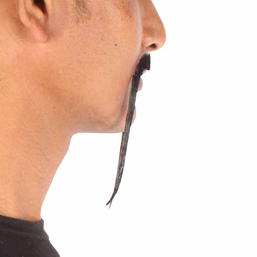 HPO Men's Chinese Super Villain Fake Human Hair Mustache