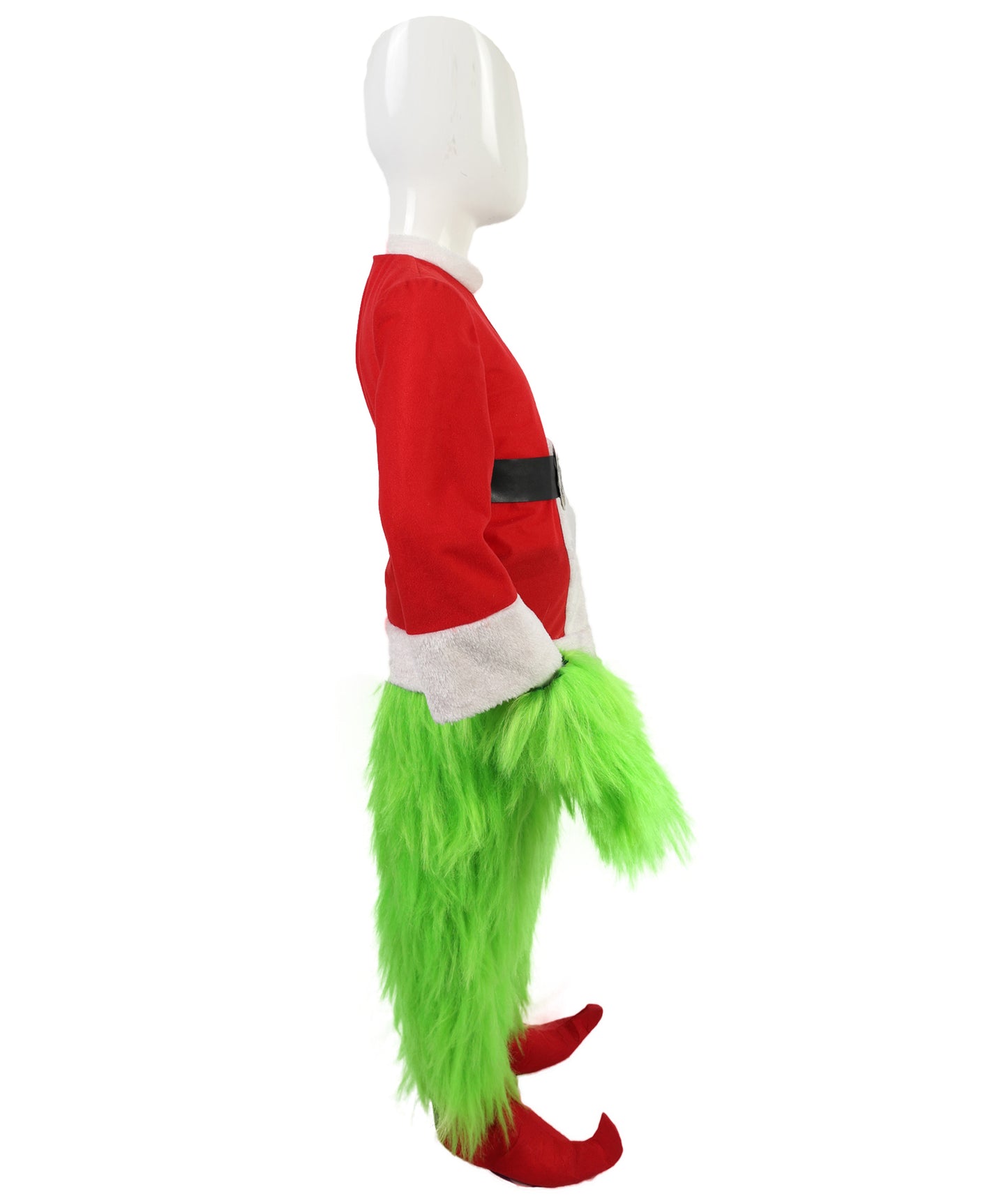 Teen Men’s Festive Furry Creature Multicolor Thief Christmas Costume Set with all accessories | Cosplay Hat and Beard | Flame-retardant Synthetic Fiber