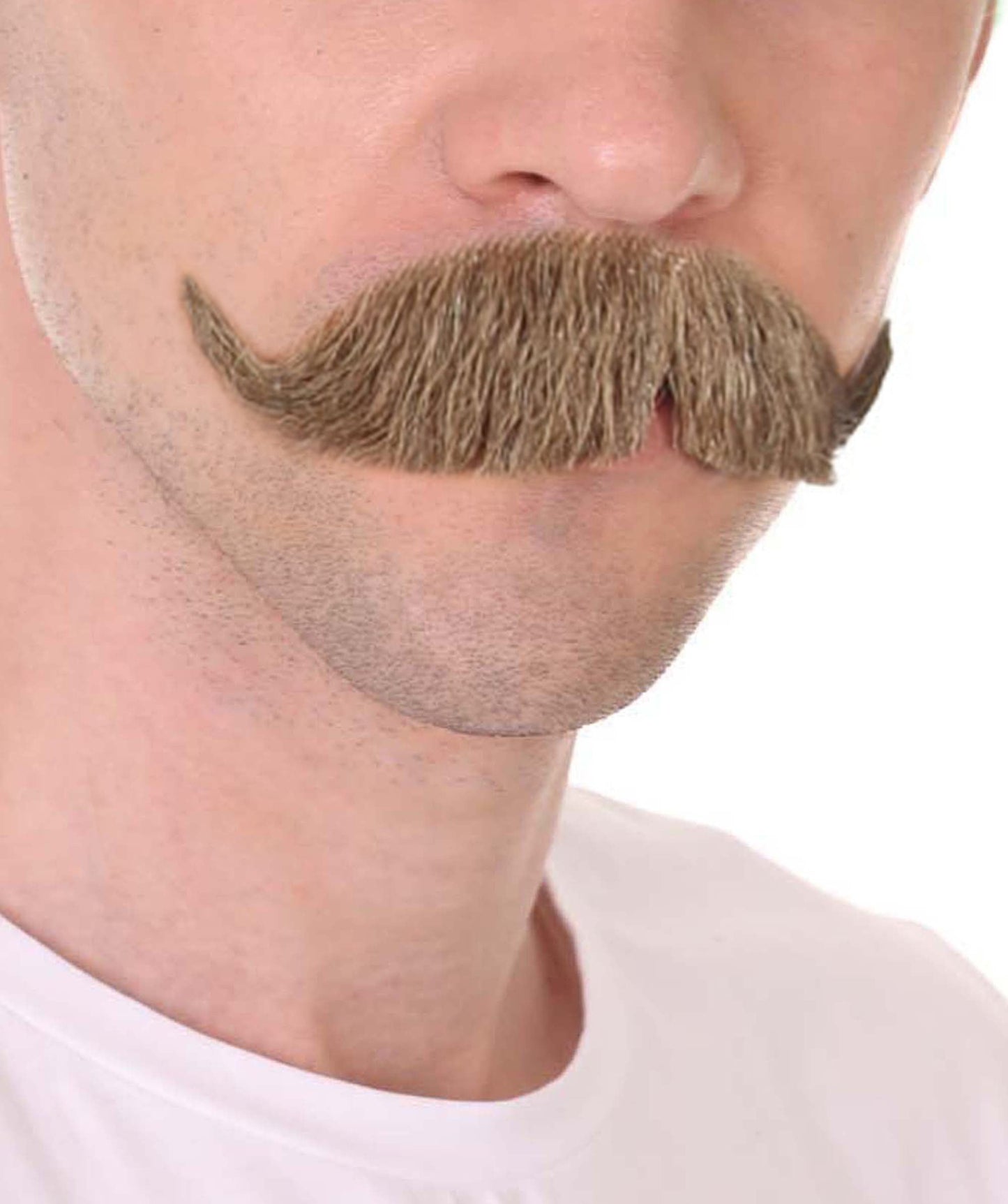 Men's Handlebar Style mustache Set | Brown Fancy Facial Hair