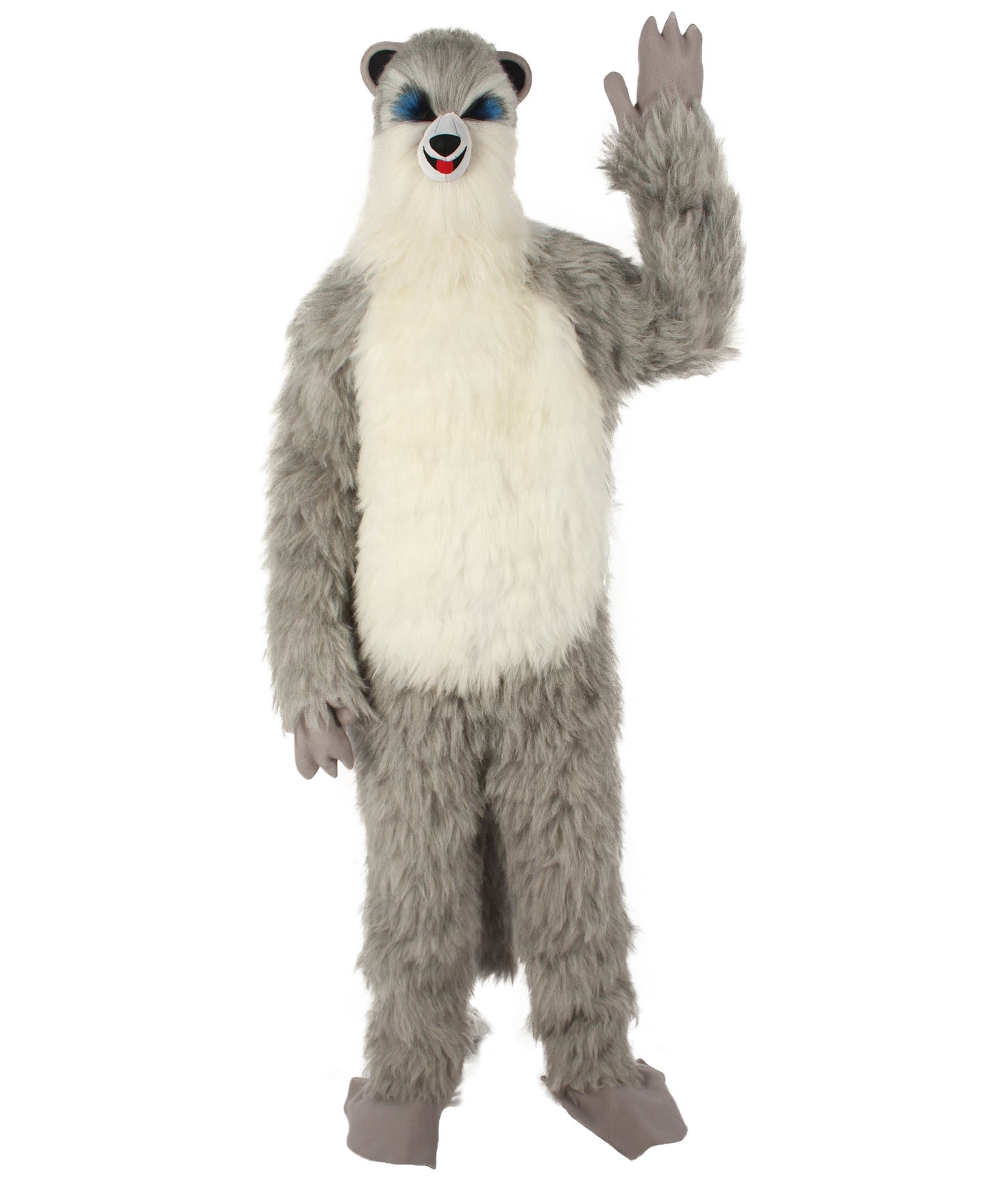 White and Grey Civet Cat Costume
