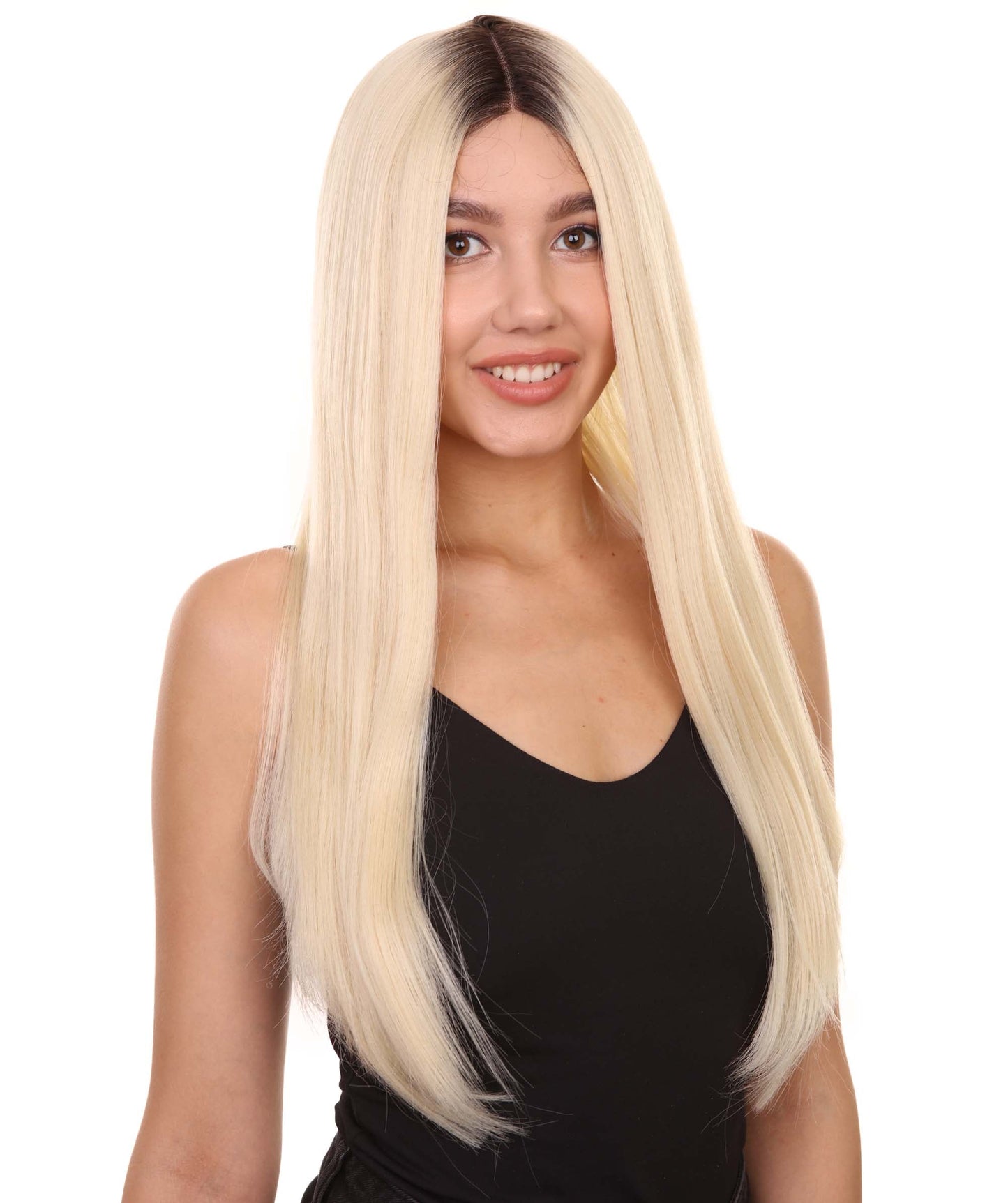 Jackie Women's Long Length Lace Front Straight With Dark Roots - Fashion Wigs | Nunique | Nunique