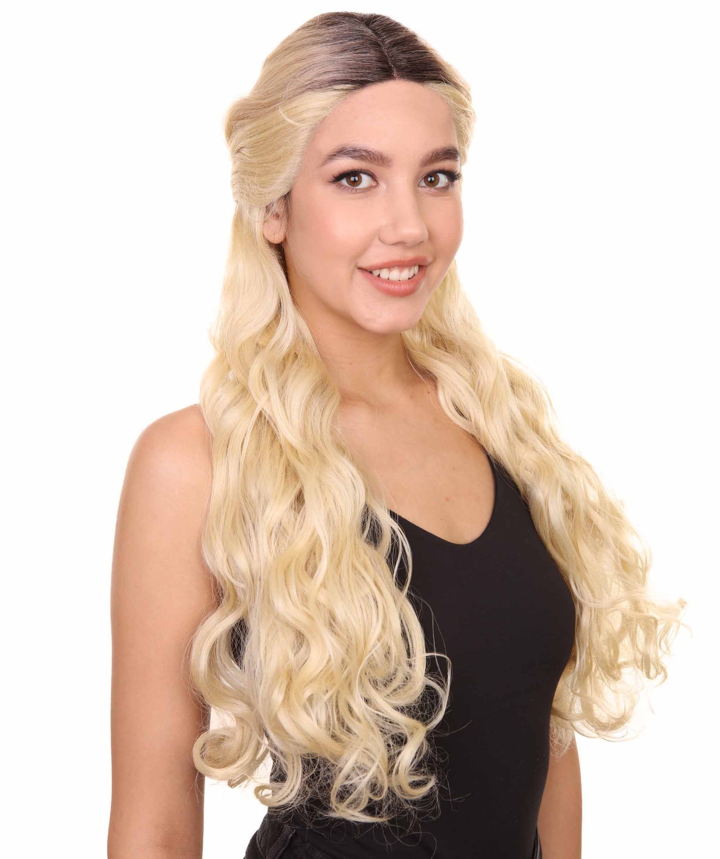 Lace Front Wavy Half updo Wig