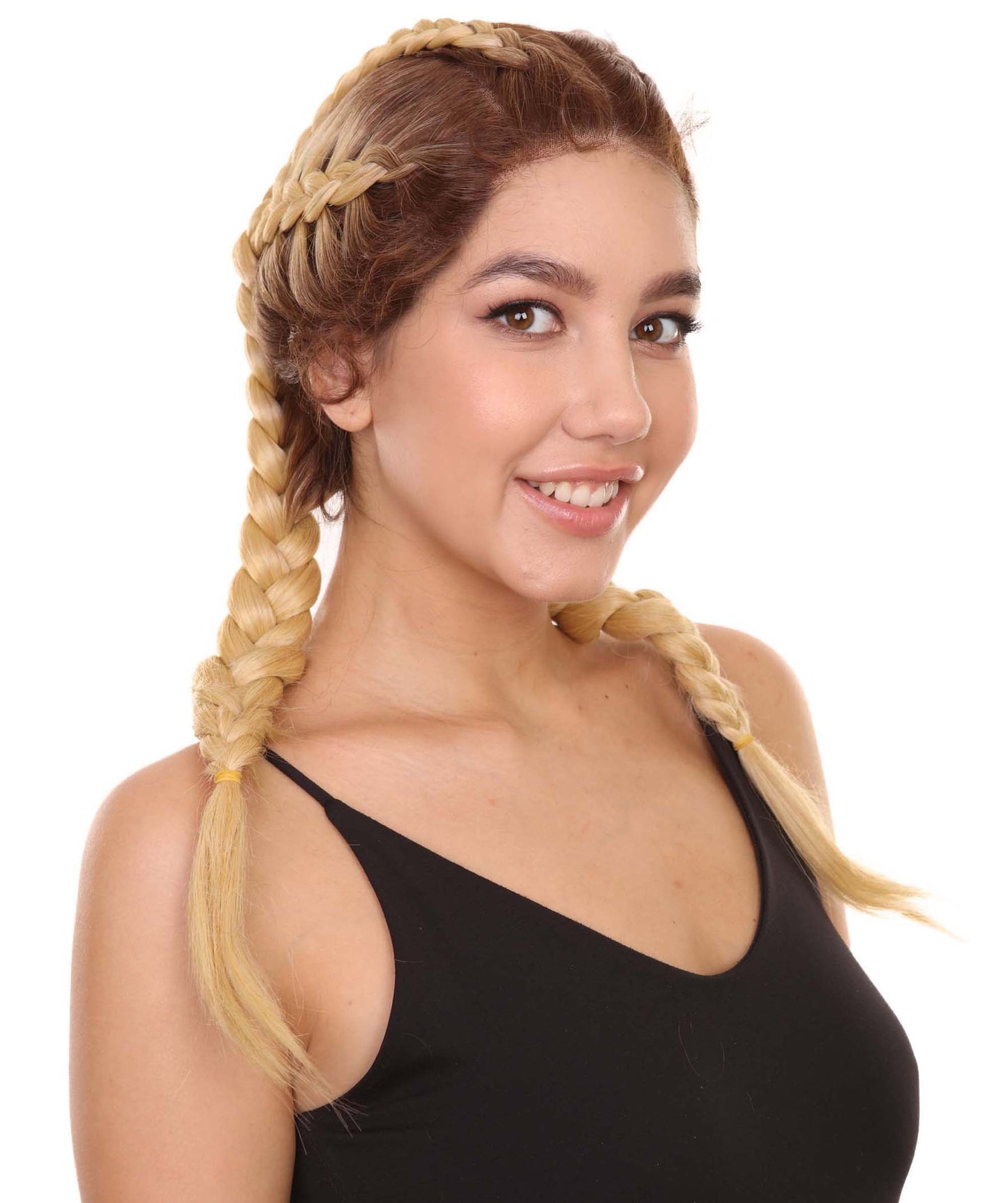 Lola Women's Mid Length Lace Front French Braids - Fashion Wigs | Nunique