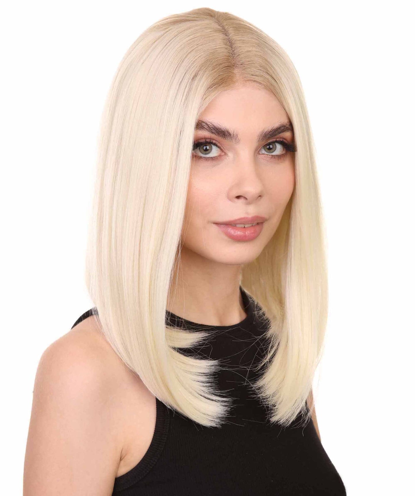 Cindy Women's Solder Length Lace Front Bob wig With Dark Roots - Fashion Wigs | Nunique