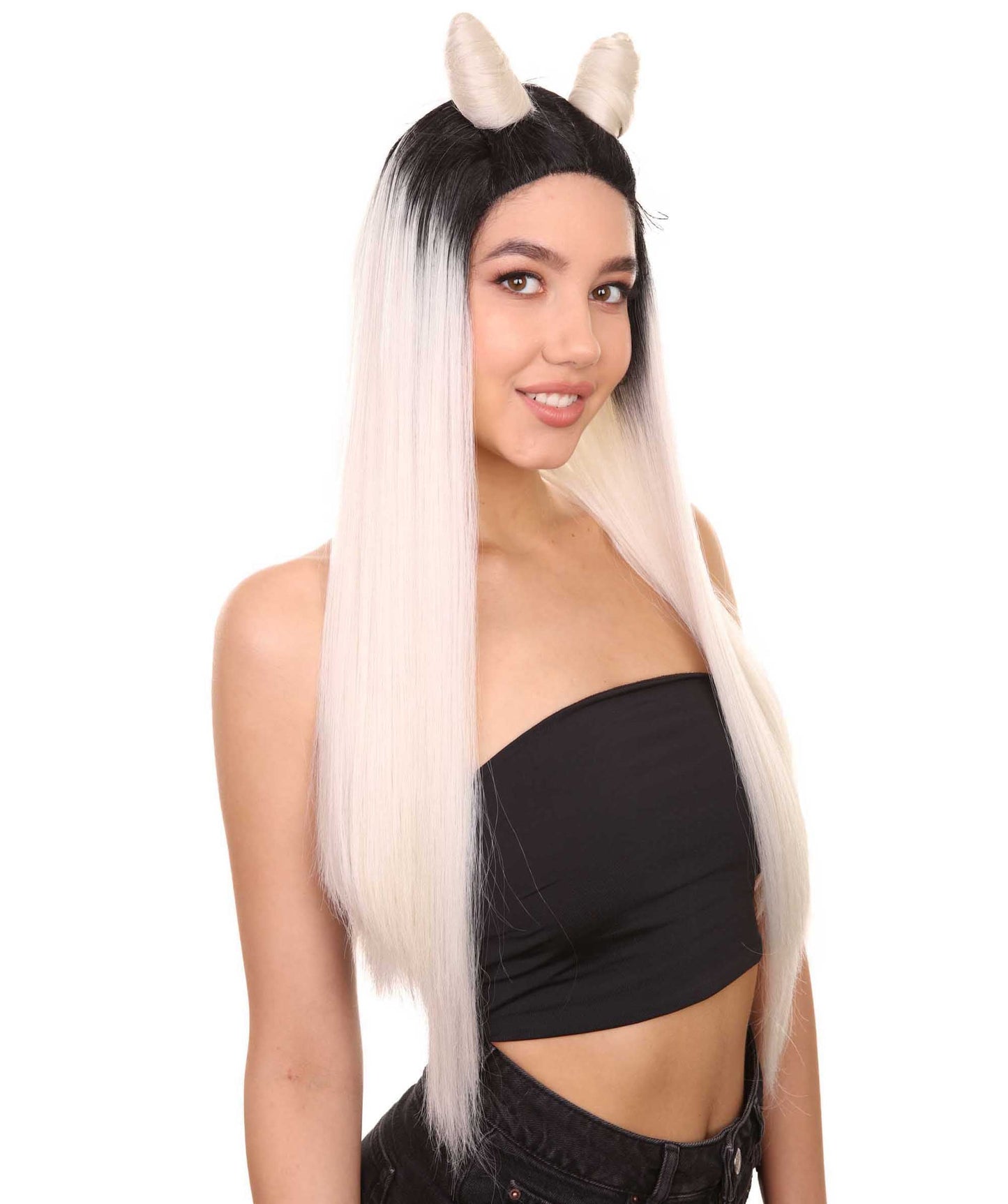 Women's Long Wig with Tight Buns