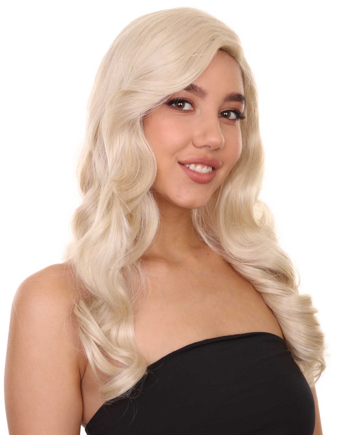 Frida Women's Long Length Lace Front Wavy With Bangs - Fashion Wigs | Nunique