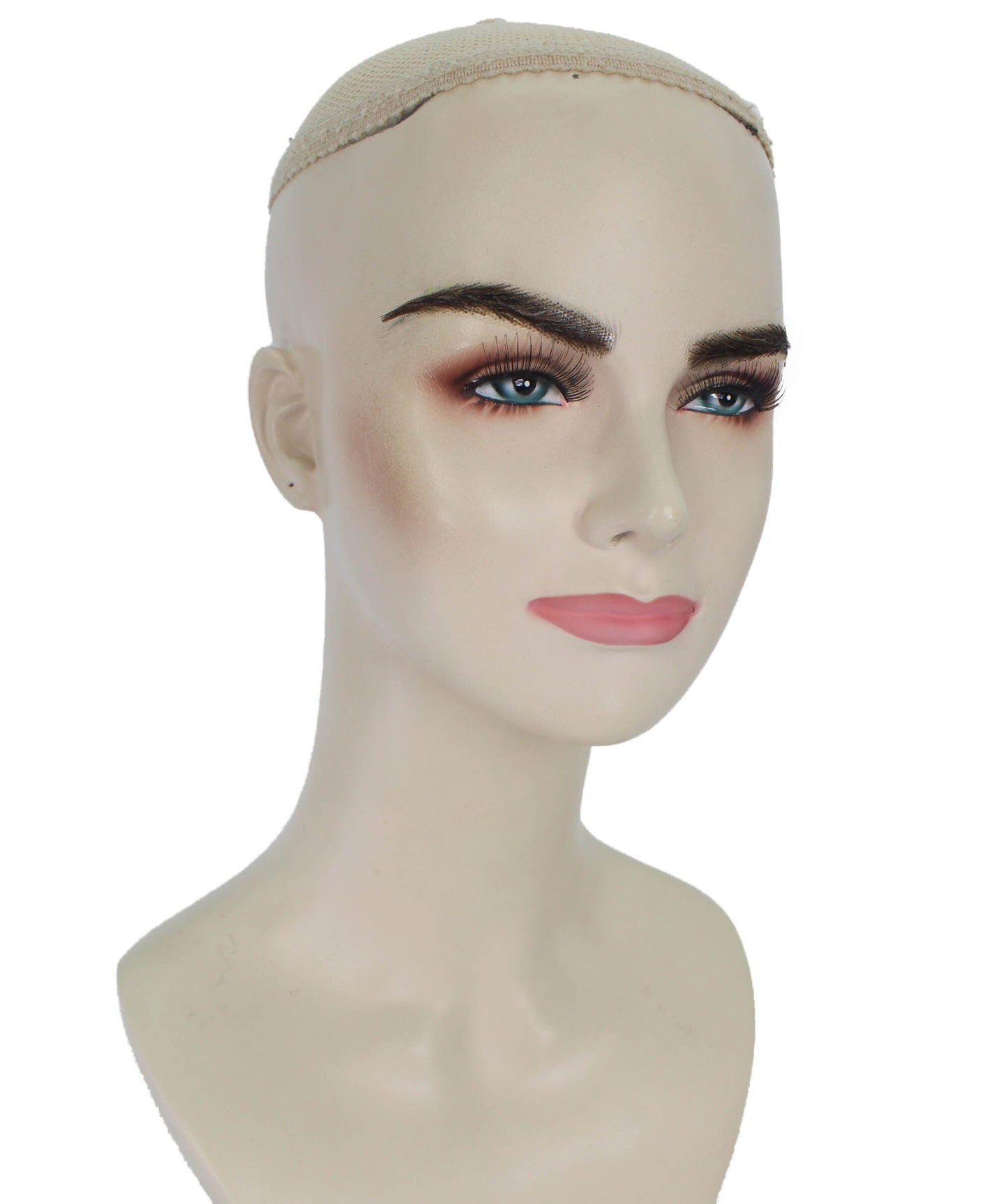 Dark Brown Unisex Fake Human Hair Self Adhesive Bushy Eyebrows