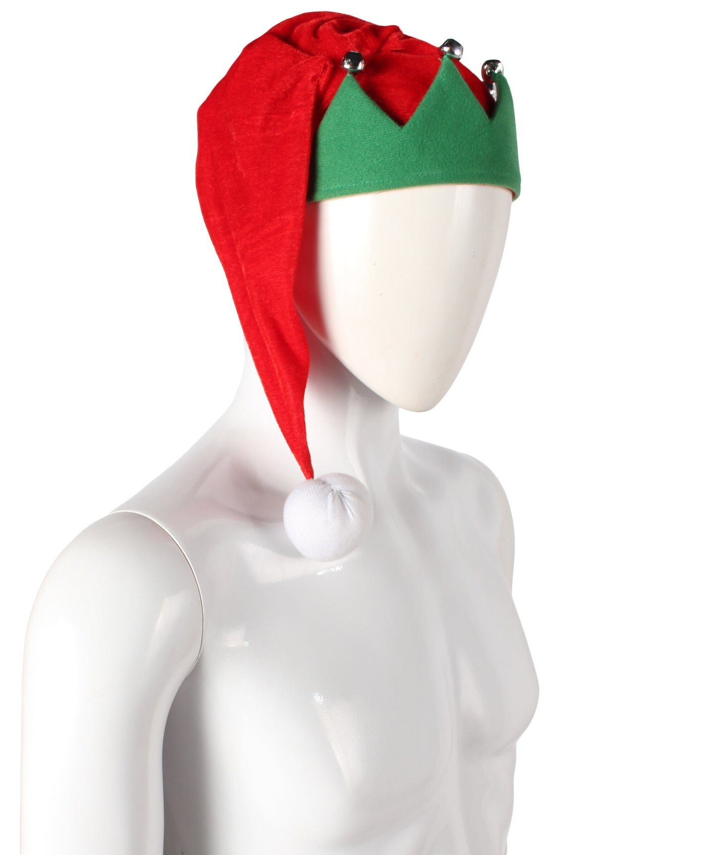 Men’s Santa’s Helper Magical Knitted Hat | Green-red Hat Red for Christmas