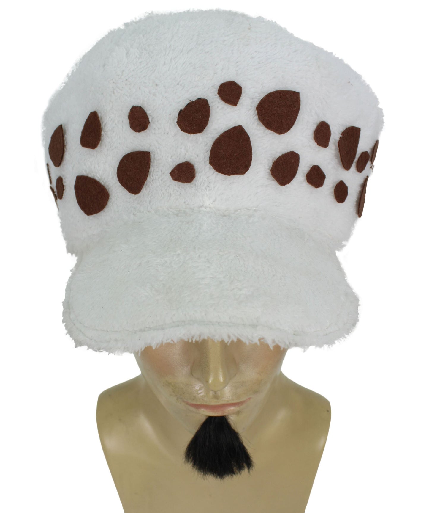 Men's Pirate Anime Law Doctor Cosplay Hat with Black Goatee