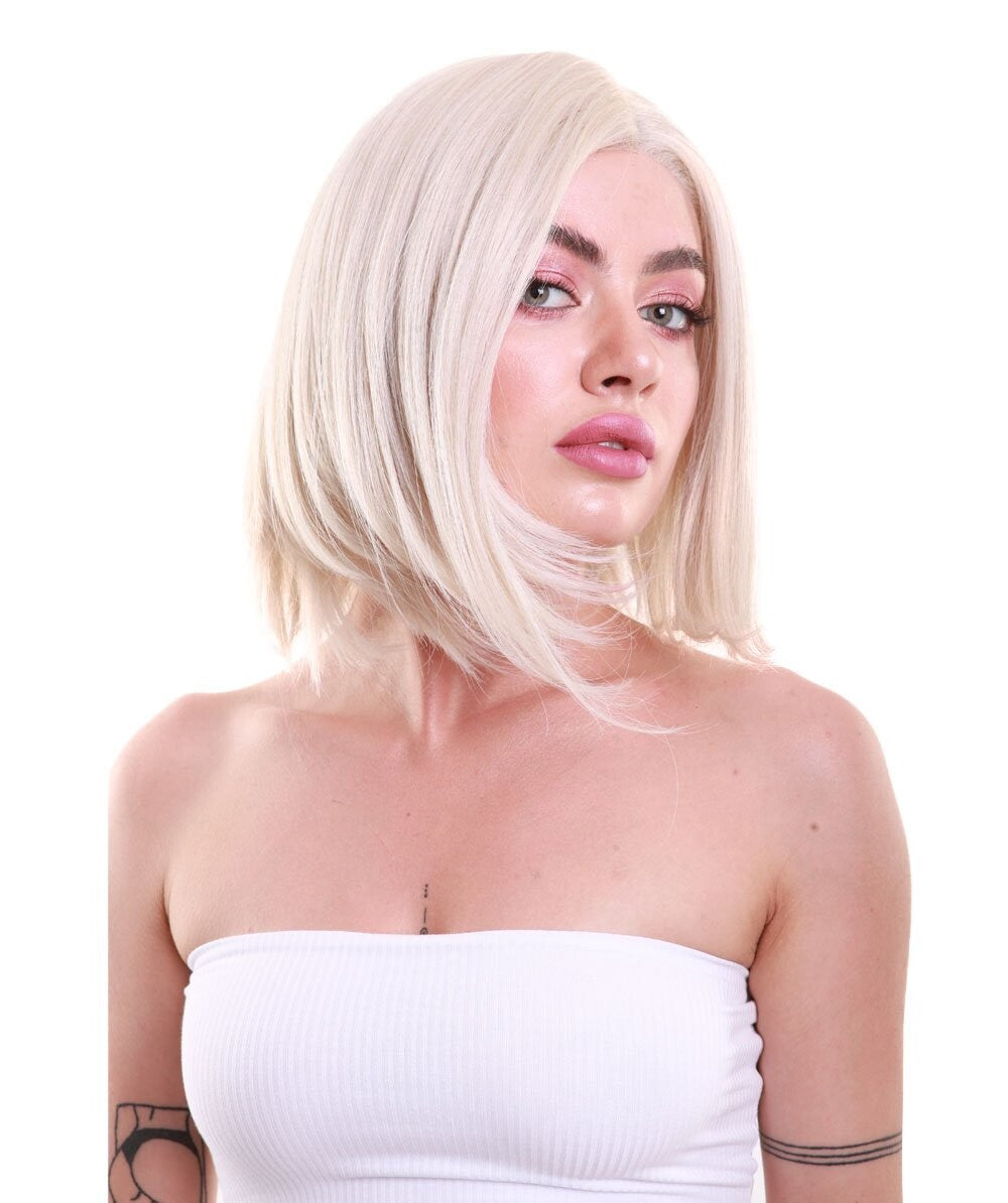 Daphne Women's Chin Length Blonde Asymmetric Lace Front Bob - Fashion Wigs | Nunique | Nunique