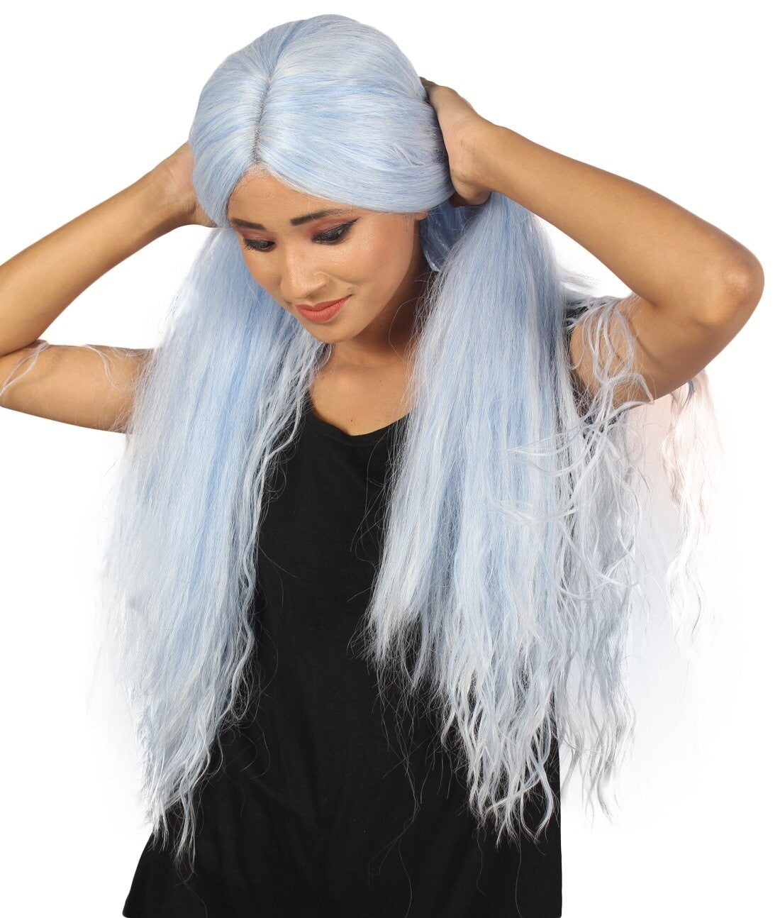 Naomi Women's Extra Long Length Lace Front Straight With Bangs - Fashion Wigs | Nunique