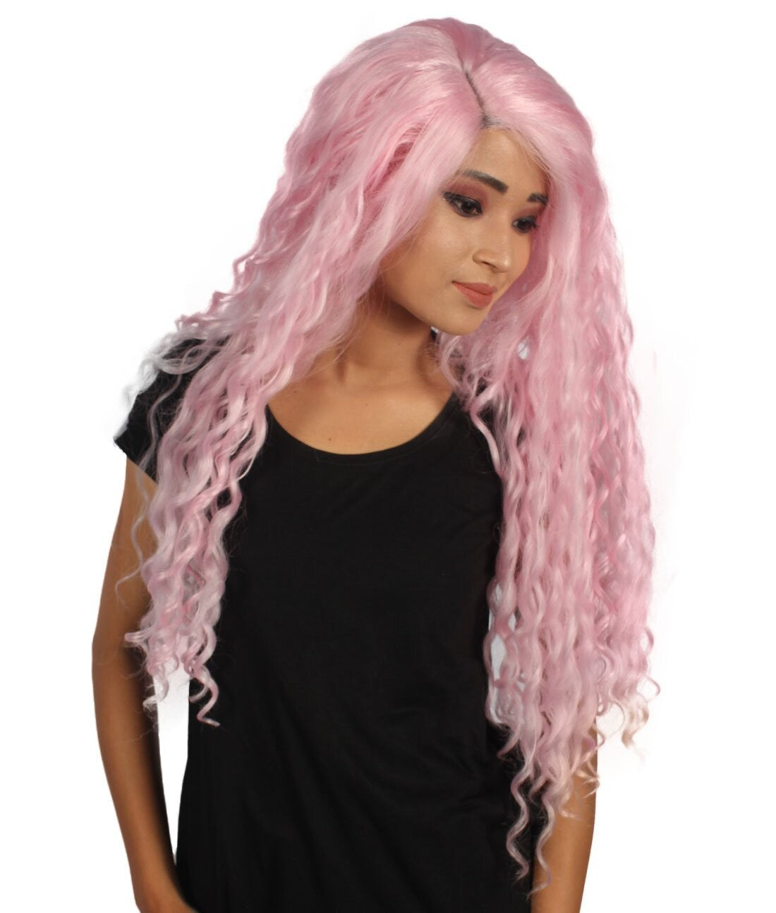 Nikki Women's Long Length Lace Front Curly With Bangs - Fashion Wigs | Nunique
