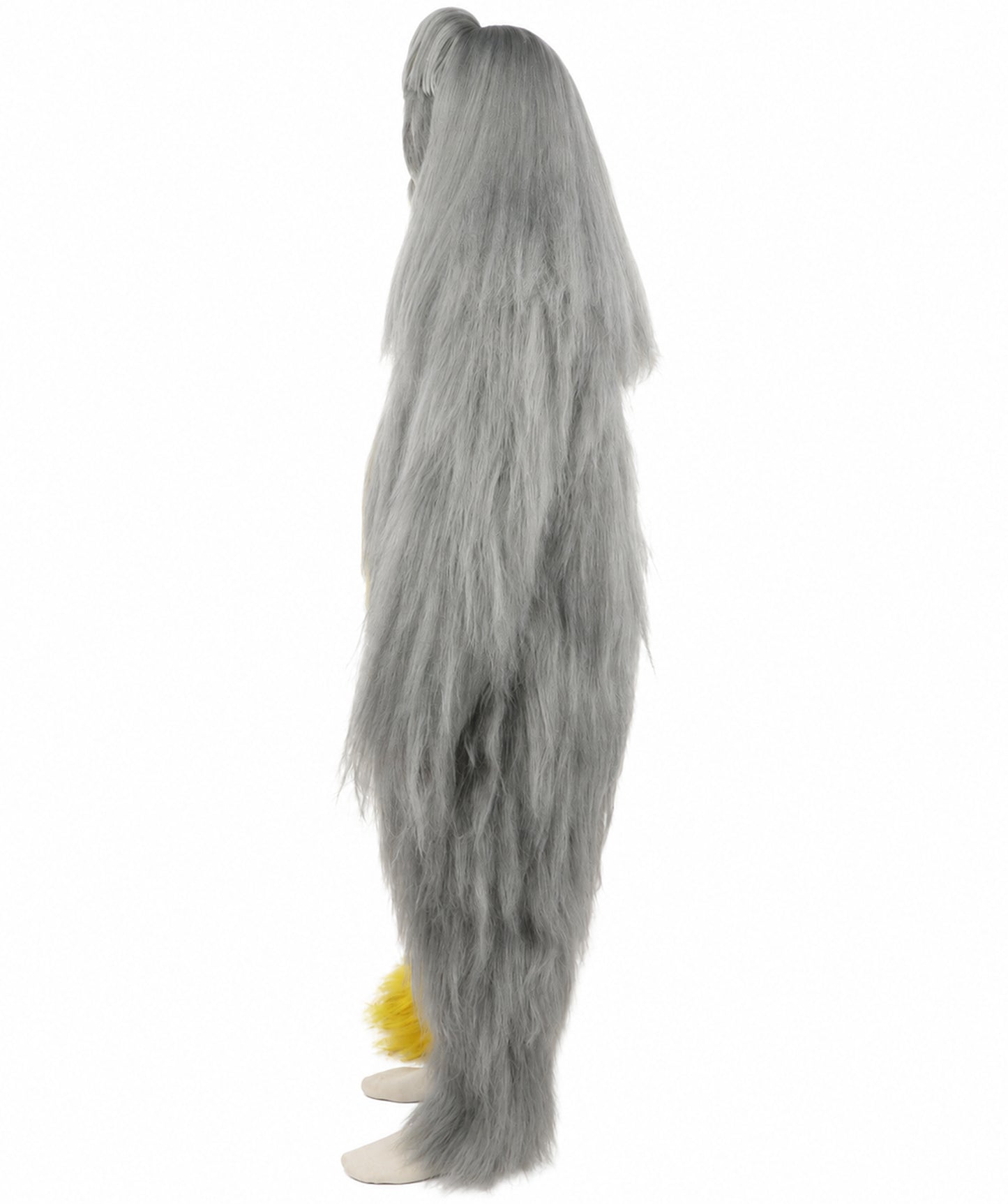 HPO  Extreme Hairy Person Two Part Costume, Mask and Bundle Set - Full-Body Hair Suit Extra-Long Costume Wig for Halloween, Cosplay & Parties - Multiple Color Options