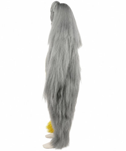 HPO  Extreme Hairy Person Two Part Costume, Mask and Bundle Set - Full-Body Hair Suit Extra-Long Costume Wig for Halloween, Cosplay & Parties - Multiple Color Options