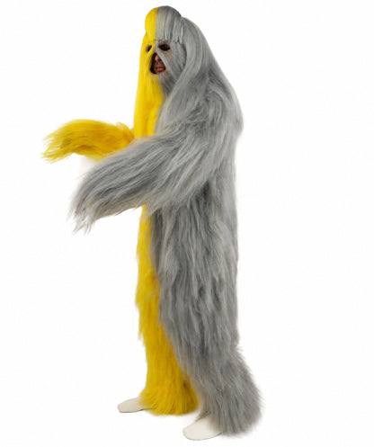 HPO  Extreme Hairy Person Two Part Costume, Mask and Bundle Set - Full-Body Hair Suit Extra-Long Costume Wig for Halloween, Cosplay & Parties - Multiple Color Options