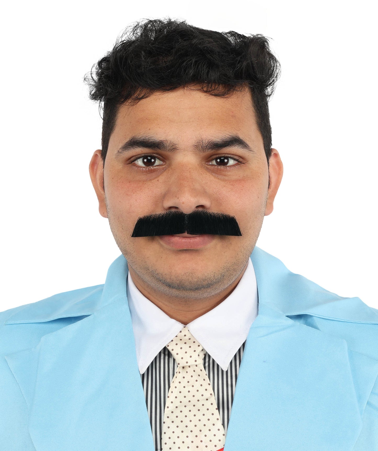 Men's Lampshade Mustache | Human Facial Hair | Multiple Colors | HPO