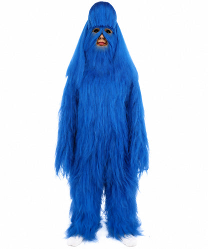 HPO Teen Extreme Hairy Person Costume Bundle & Mask Set - Full-Body Hair Suit Extra-Long Costume Wig for Halloween, Cosplay & Parties - Multiple Color Options