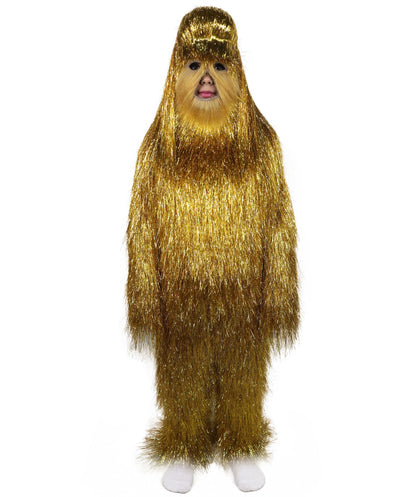 HPO Unisex Teen Extreme Tinsel Hairy Person Costume Bundle & Mask Set - Full-Body Tinsel Hair Suit Extra-Long Costume Wig for Halloween, Cosplay & Parties - Multiple Color Options