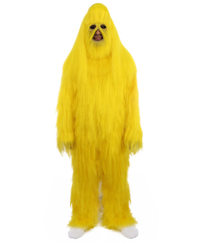 HPO Unisex Extreme Hairy Person Costume, Mask and Bundle - Full-Body Hair Suit Extra-Long Ash Brown Costume Wig for Halloween, Cosplay & Parties