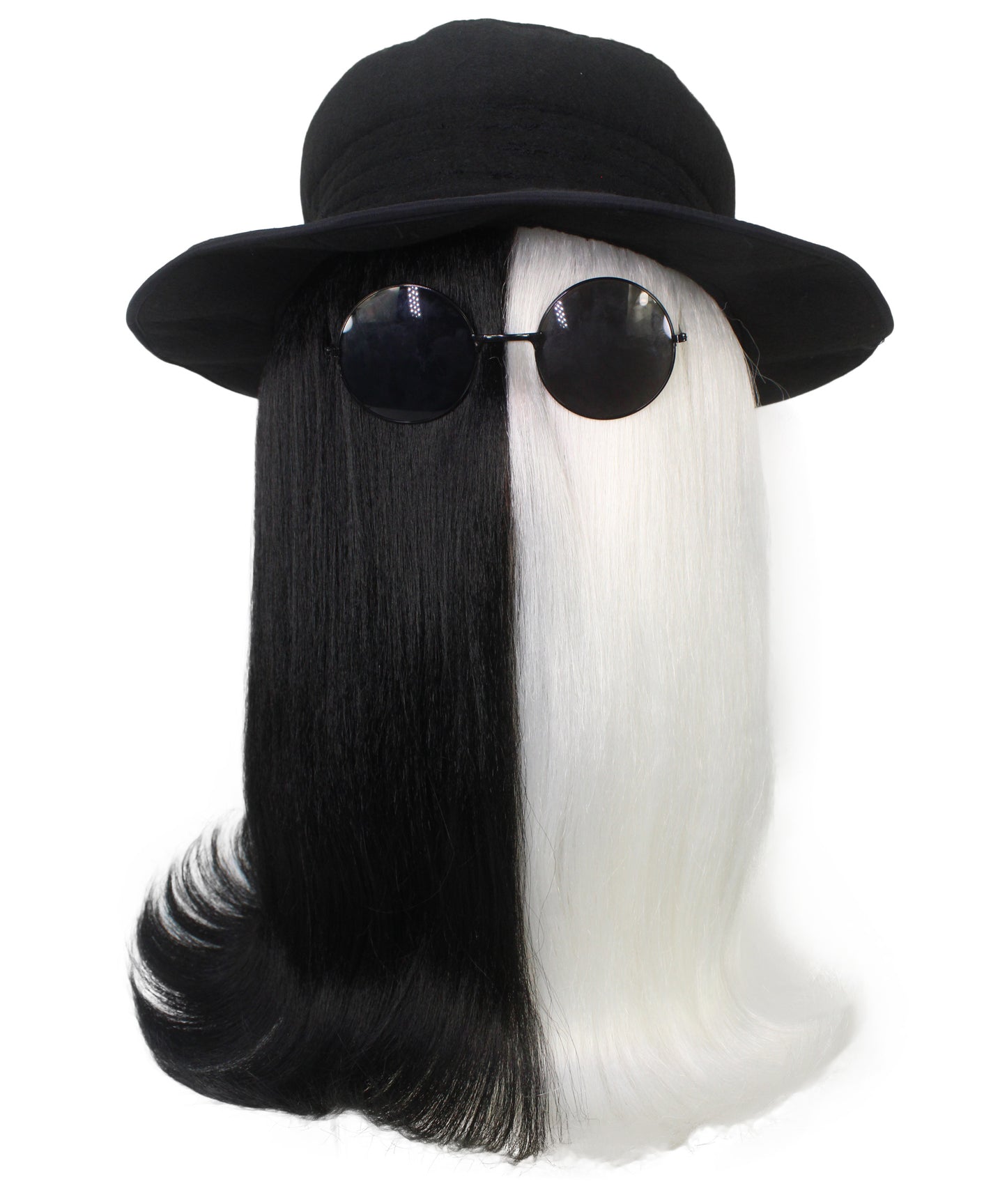 Black & White Straight Creature Wig