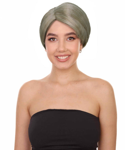HPO Women's Custom Blonde Bun Wig | Perfect for Halloween | Capless Cap Design | Synthetic Fiber