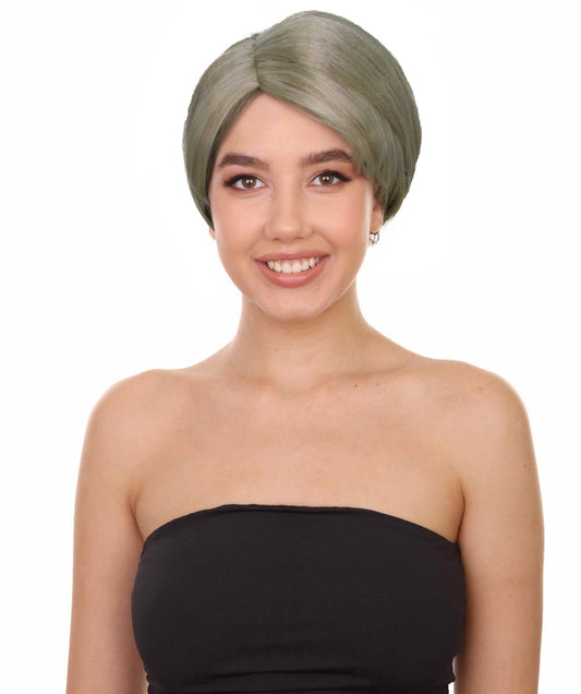 HPO Women's Custom Blonde Bun Wig | Perfect for Halloween | Capless Cap Design | Synthetic Fiber