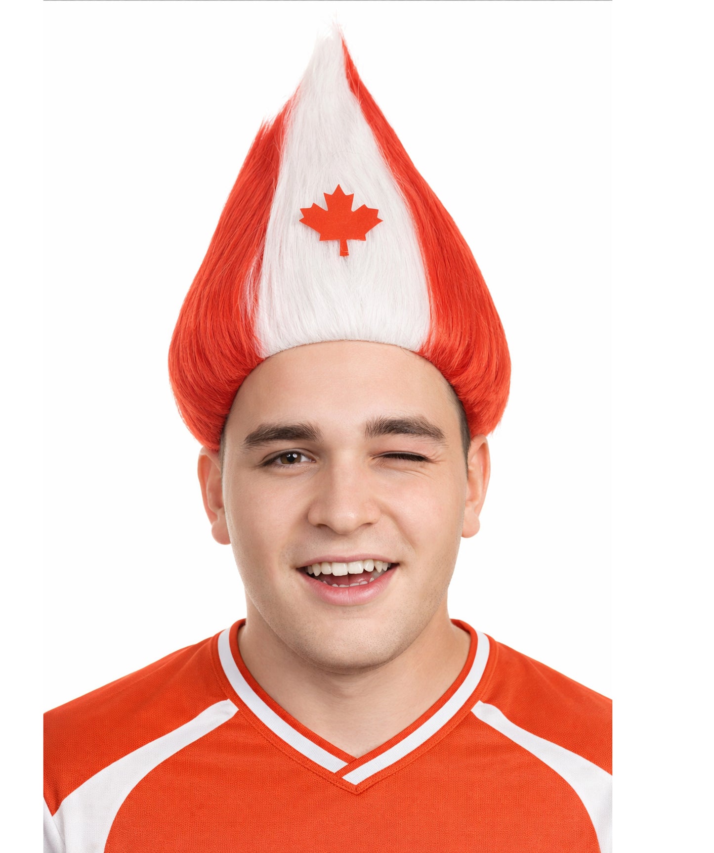 Men's Flag Troll Wig Collection | Canada Flag Wig | Premium Breathable Capless Cap