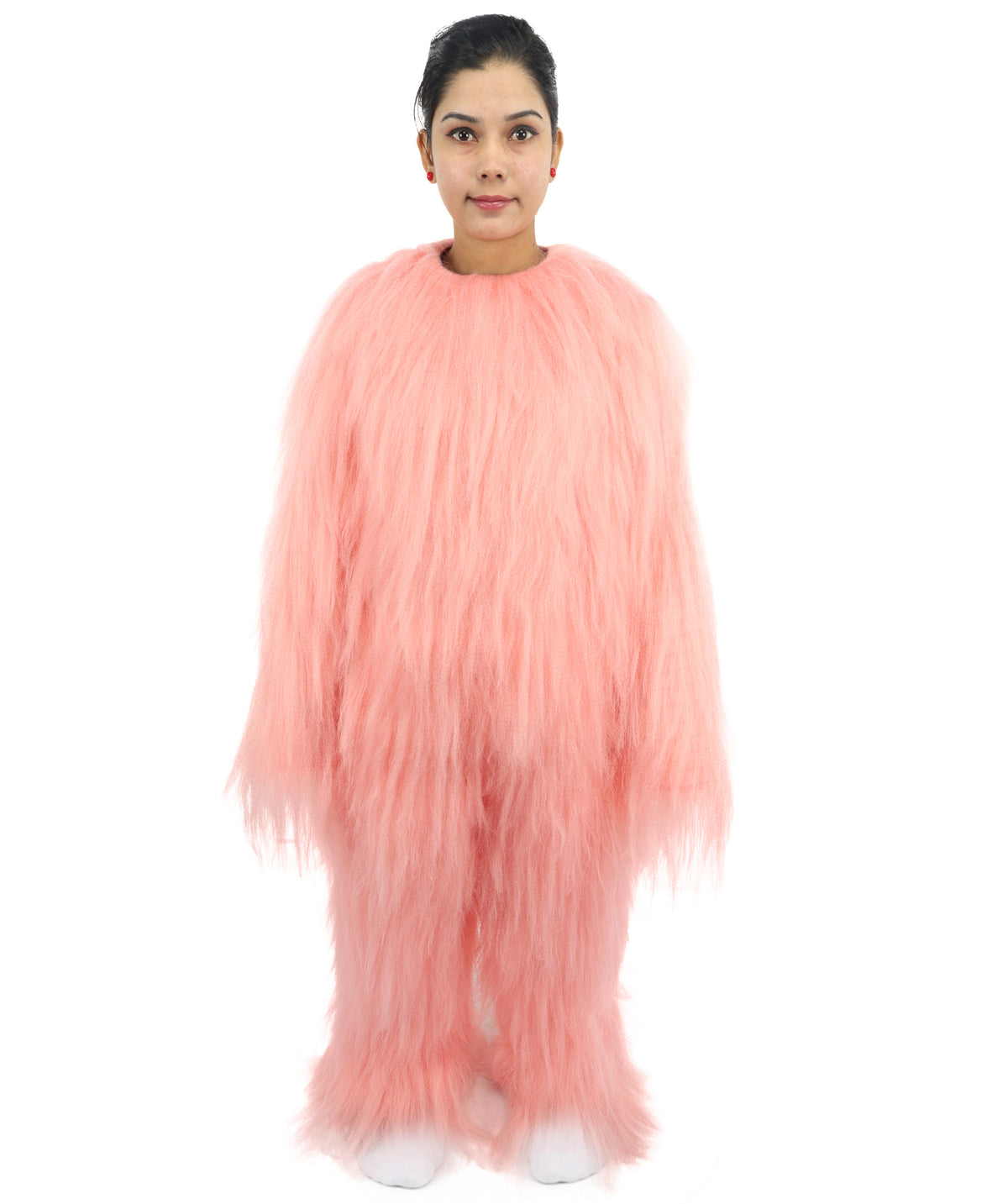 HPO Teen Extreme Hairy Person Costume Bundle & Mask Set - Full-Body Hair Suit Extra-Long Costume Wig for Halloween, Cosplay & Parties - Multiple Color Options