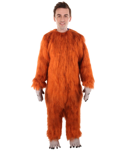 HPO Unisex Brown and Red TV Movie Beast Costume | Perfect for Halloween | Flame-retardant Synthetic Material