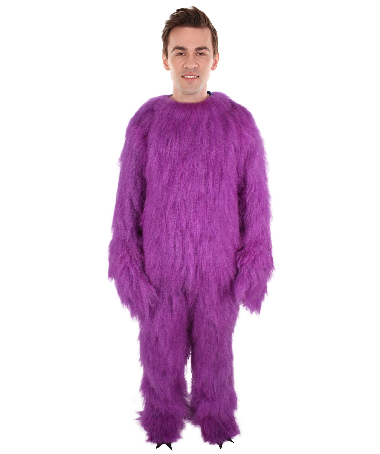 HPO Unisex Purple Monster Costume, Perfect for Halloween,Flame-retardant Synthetic Fabric