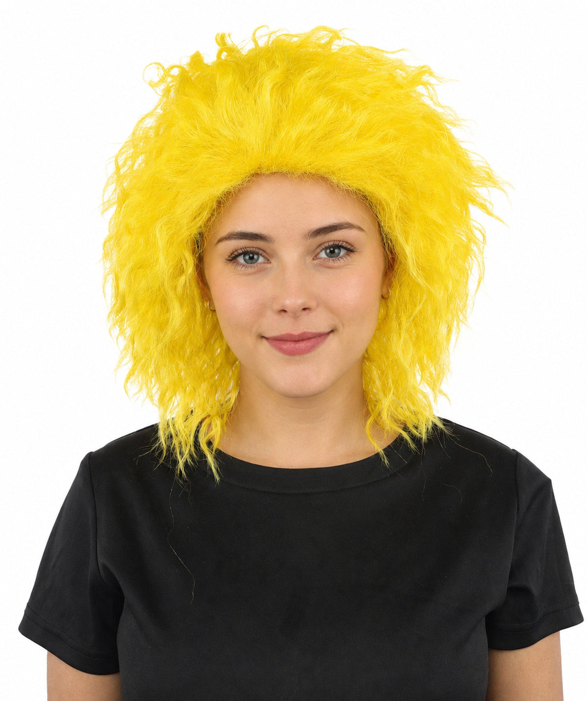 HPO Adult & Teen Women’s 15-Inch Curly Wig | Multiple Color Options | Wavy Voluminous Style | Idal for Costume, Cosplay, and Themed Events