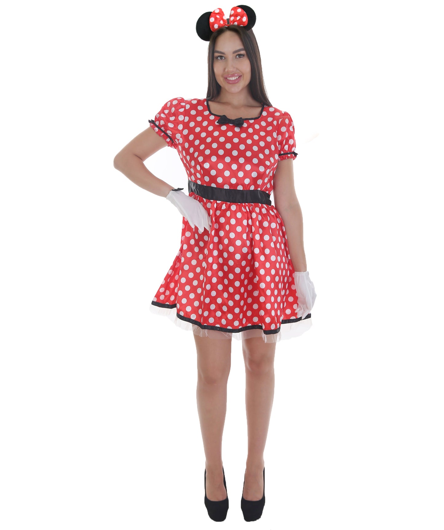 Women's Sassy Miss Mouse Costume | Red Halloween Costume