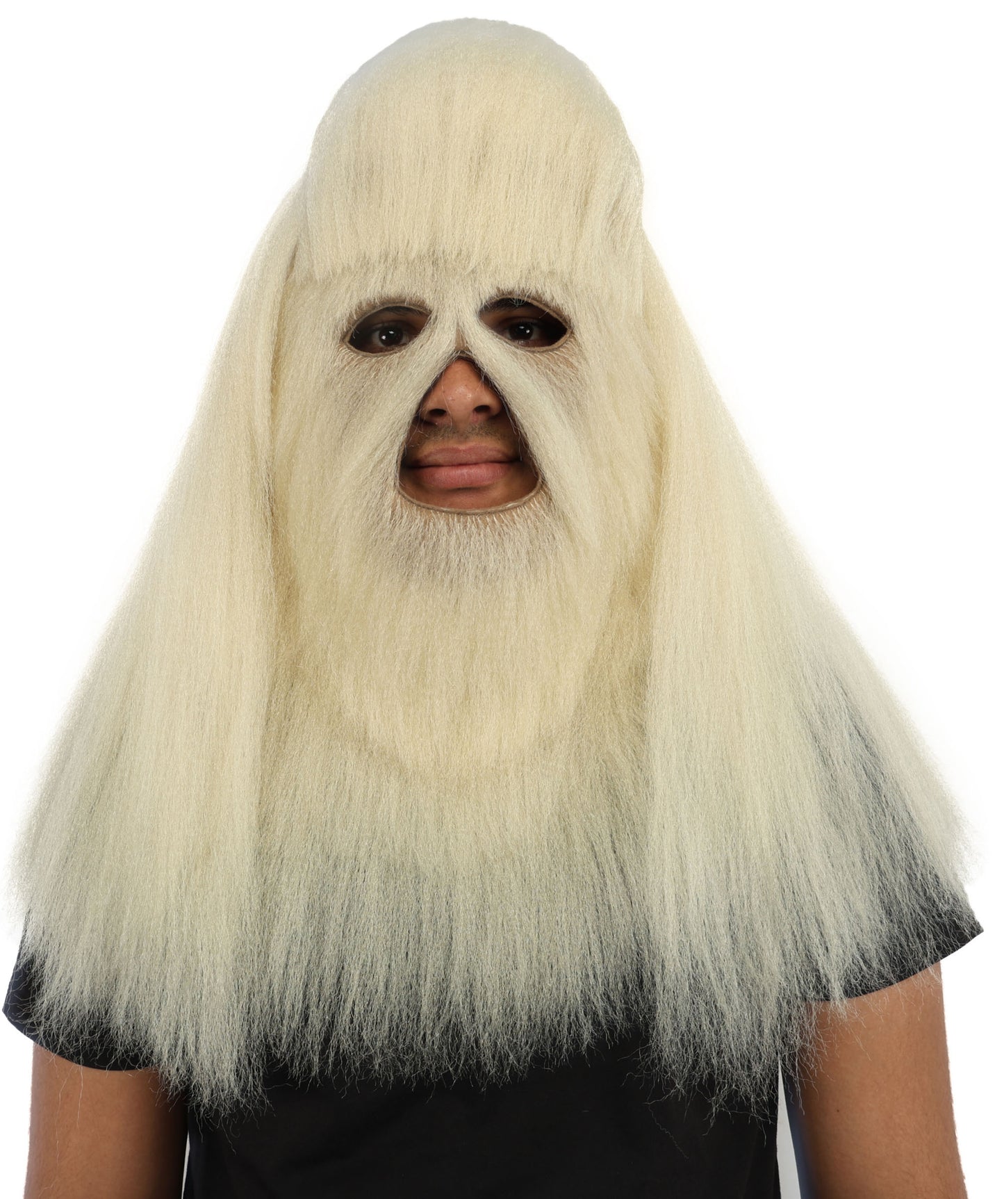 HPO Unisex Extreme Hairy Person Costume, Mask and Bundle - Full-Body Hair Suit Extra-Long Ash Brown Costume Wig for Halloween, Cosplay & Parties