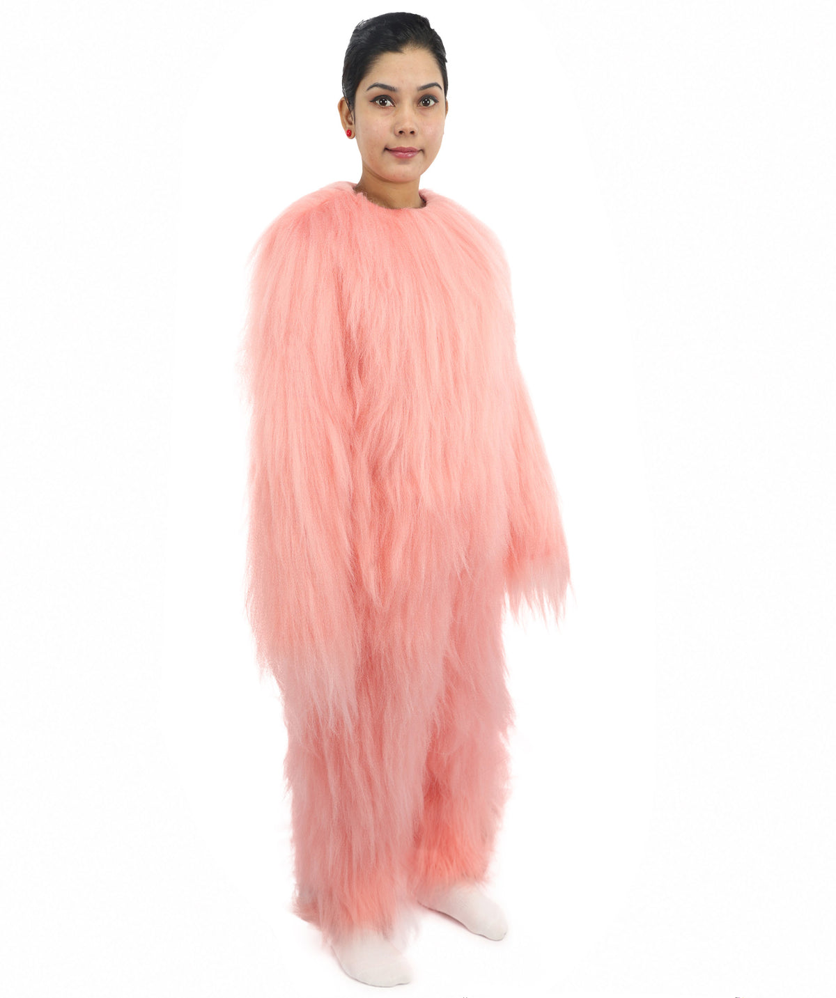 HPO Teen Extreme Hairy Person Costume Bundle & Mask Set - Full-Body Hair Suit Extra-Long Costume Wig for Halloween, Cosplay & Parties - Multiple Color Options