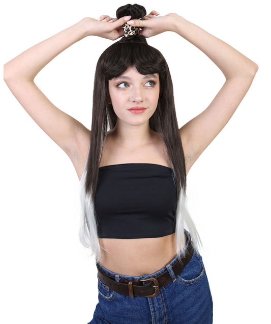 Cavewoman Wig | Long Black Halloween Womens Wig | Premium Breathable Capless Cap