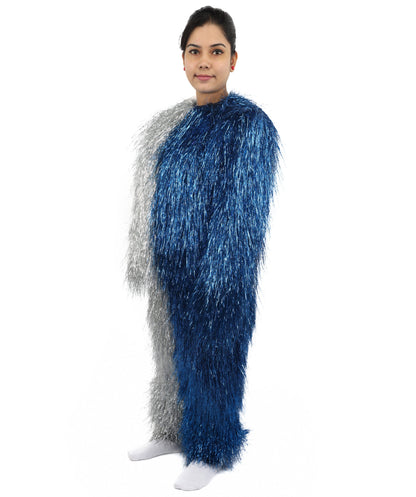 HPO Teen Extreme Hairy Two Part Costume Bundle & Mask Set - Full-Body Hair Suit Extra-Long Costume Wig for Halloween, Cosplay & Parties - Multiple Color Options