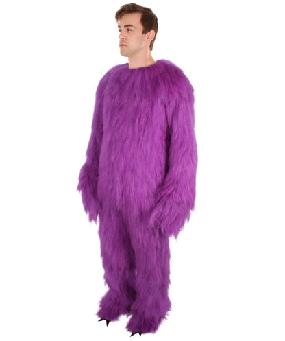 HPO Unisex Purple Monster Costume, Perfect for Halloween,Flame-retardant Synthetic Fabric