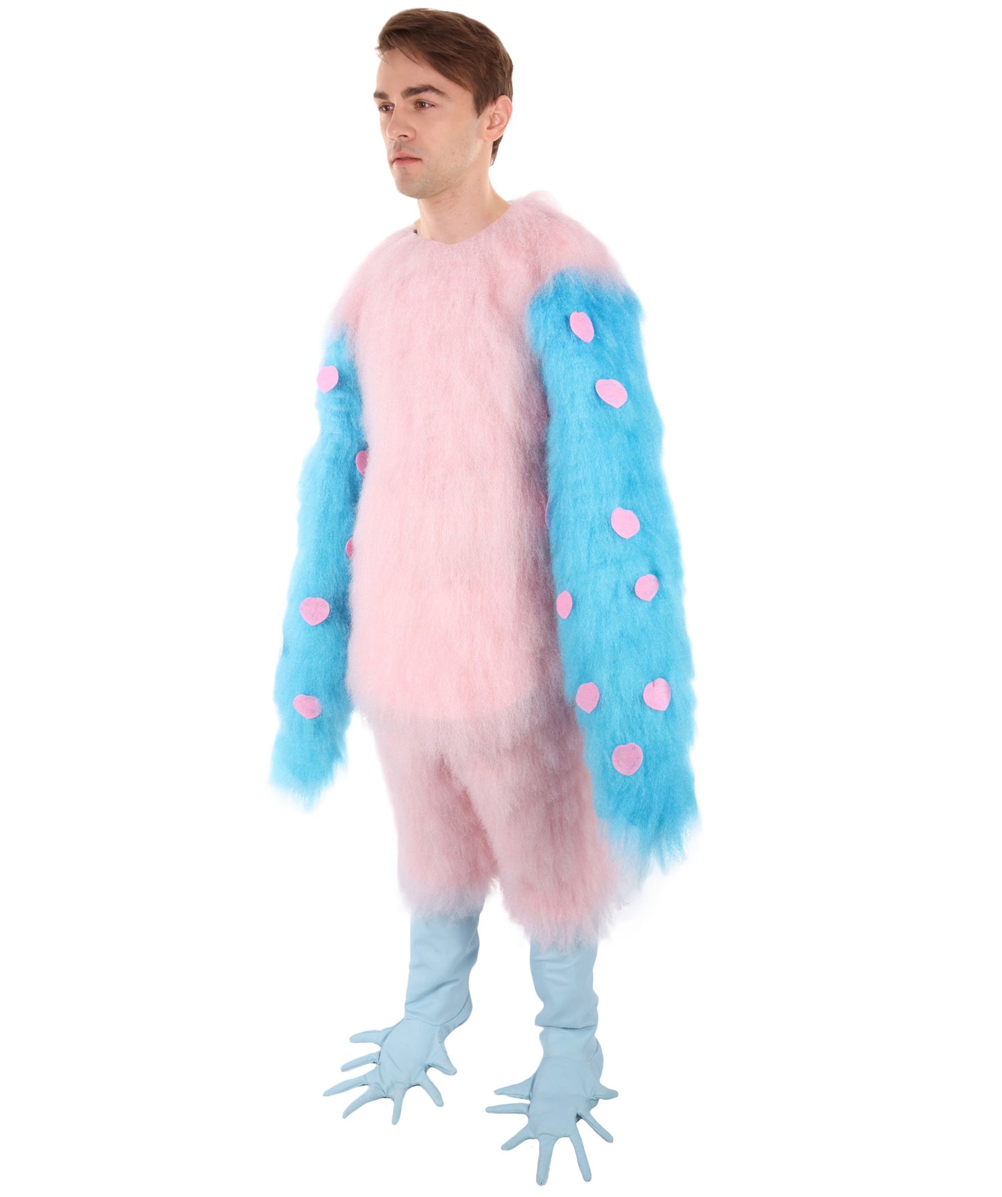 HPO Uuisex Full-Body Plush Pink Flamingo Bird Costume Set with Oversized Mask & Full Suit| Perfect for Halloween| Flame-retardant Synthetic Fabric