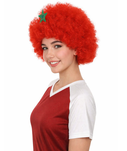 Morocco Flag Sport Afro Halloween Wig