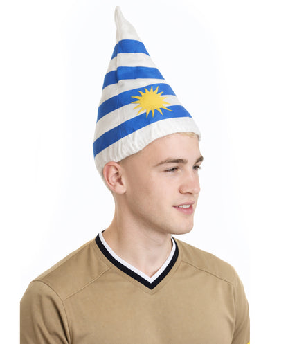 Uruguay Flag Sport Troll Wig | Blue White Latin Wig | Premium Breathable Capless Cap